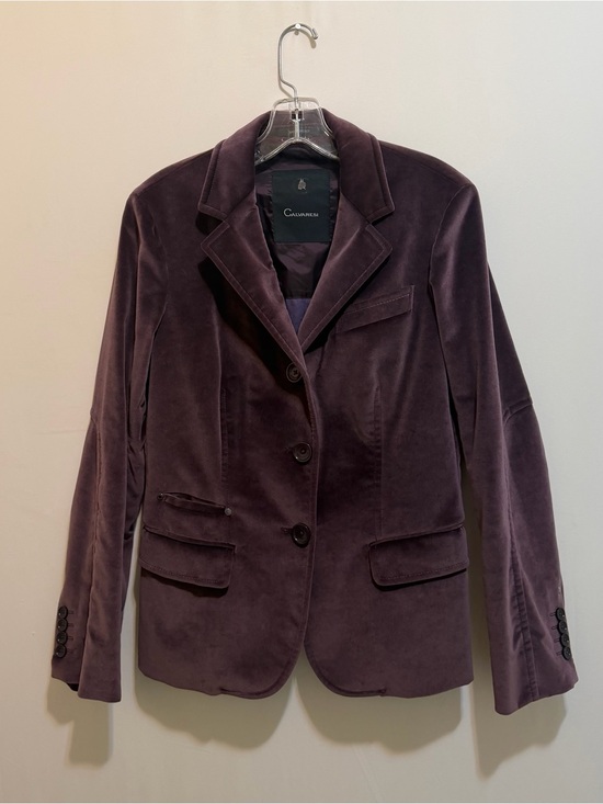 Calvaresi Jackets & Blazers - Calvaresi Women's Velvet Blazer Jacket in Plum